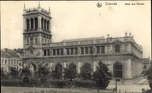 Ak Ostende Westflandern, Hotel des Postes