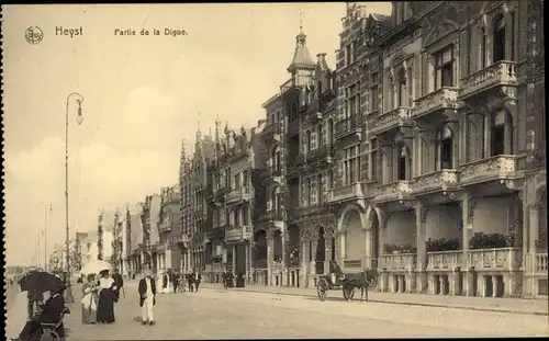 Ak Knokke Heist Heyst Knocke sur Mer Westflandern, Partie de la Digue