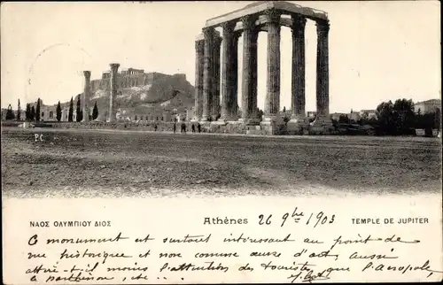 Ak Athen Griechenland, Temple du Jupiter