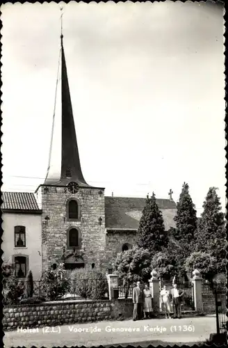 Ak Hoselt Zeeland Niederlande, Voorzijde Genoveva Kerkje