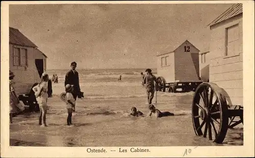 Ak Oostende Ostende Westflandern, Les Cabines
