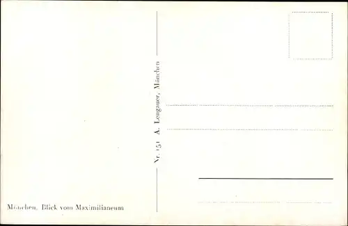 Ak München Bayern, Blick vom Maximilianeum