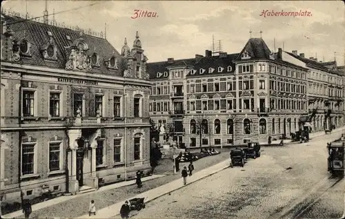 Ak Zittau in der Oberlausitz, Haberkornplatz, Kaiserliches Postamt