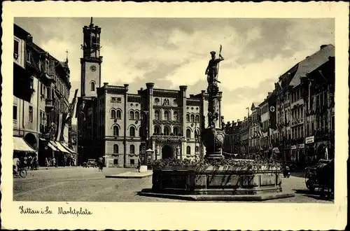 Ak Zittau in Sachsen, Marktplatz