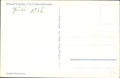 Ak Oybin in der Oberlausitz, Zittauer Gebirge, Hochwald, Hvozd, Hochwaldbauden