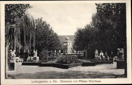 Ak Ludwigshafen am Rhein, Ebertpark mit Pfälzer Weinhaus