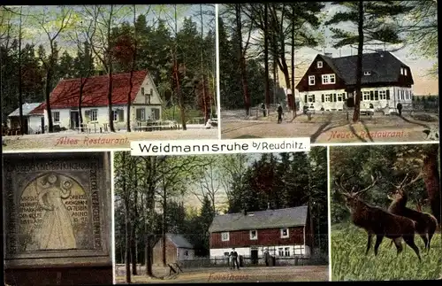 Ak Reudnitz Mohlsdorf Teichwolframsdorf in Thüringen, Weidmannsruhe, Forsthaus