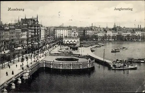 Ak Hamburg Mitte Altstadt, Jungfernstieg