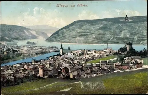 Ak Bingen am Rhein, Panorama