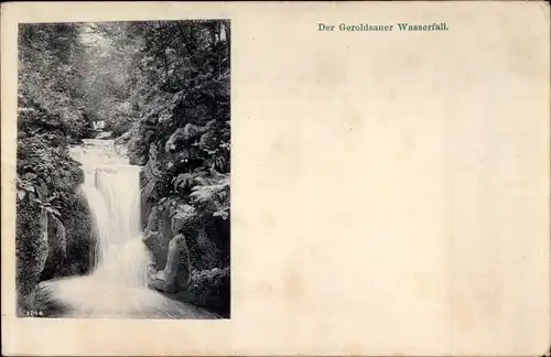 Ak Geroldsau Lichtental Baden Baden, Wasserfall