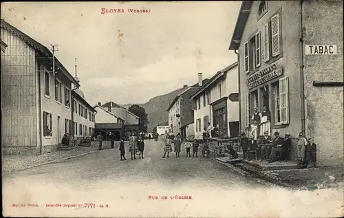 Ak Eloyes Vosges, Rue de l'Eglise
