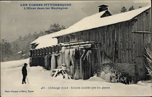 Ak Vosges, L'Hiver dans les Montagnes, Chomage force, Scierie