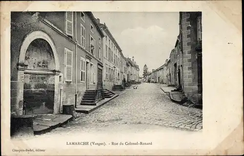 Ak Lamarche Lothringen Vosges, Rue du Colonel Renard