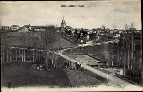 Ak Broût Vernet Allier, Vue generale