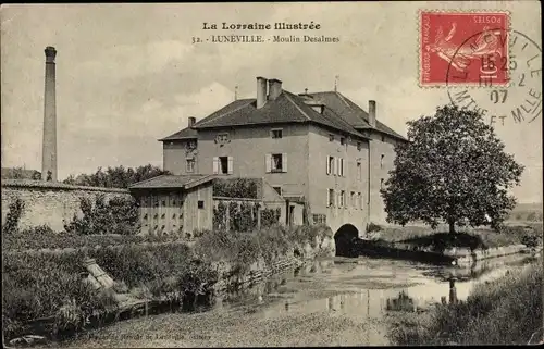 Ak Luneville Meurthe et Moselle, Moulin Desalmes