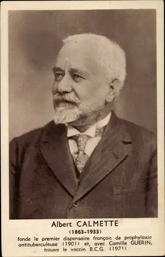 Ak Albert Calmette, premier dispensaire francais de prophylacie antituberculeuse, vaccin BCG 1921