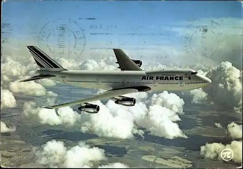 Ak Französisches Passagierflugzeug, Air France, Boeing 747
