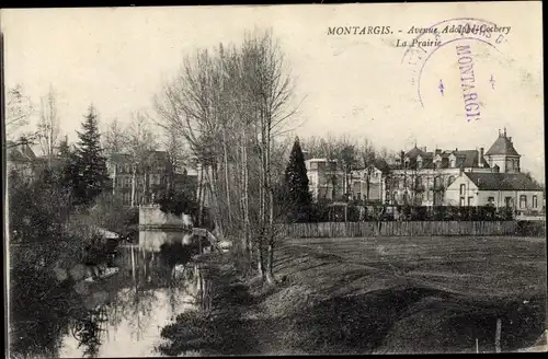 Ak Montargis Loiret, Avenue Adolphe Cochery, La Prairie