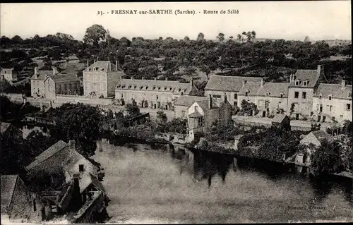 Ak Fresnay sur Sarthe, Route de Sille