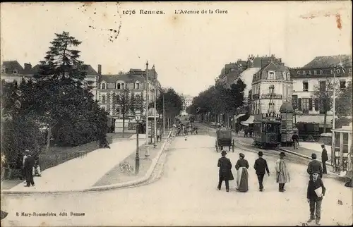Ak Rennes Ille et Vilaine, L'Avenue de la Gare