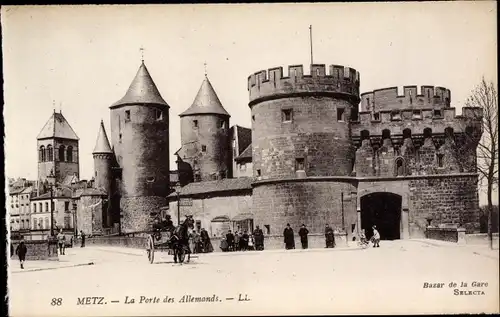 Ak Metz Moselle, La Porte des Allemands
