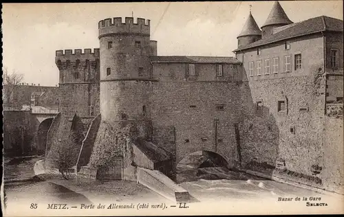 Ak Metz Moselle, Porte des Allemands