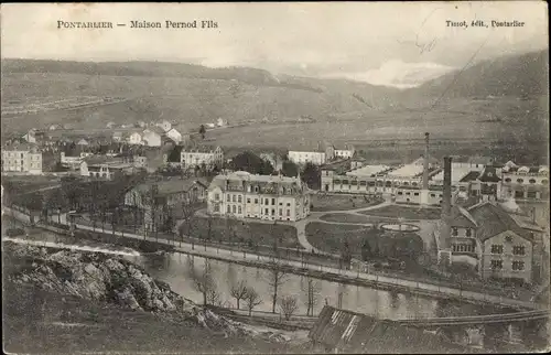 Ak Pontarlier Doubs, Maison Pernod Fils, vue generale