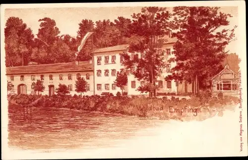 Künstler Ak Empfing Traunstein Oberbayern, Wildbad Empfing