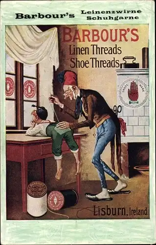 Ak Barbour's Linen Threads, Shoe Threads, Leinenzwirne, Schuhgarne, Lisburn Nordirland