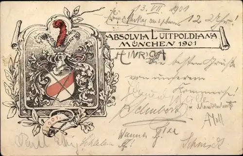 Studentika Ak München Bayern, Absolvia Luitpoldiana 1901