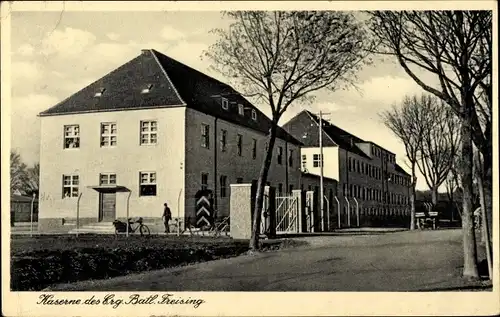 Ak Freising in Oberbayern, Kaserne des Erg. Batl.