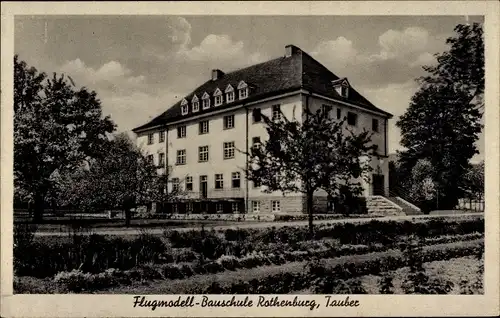 Ak Rothenburg ob der Tauber Mittelfranken, Flugmodell Bauschule