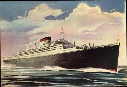 Ak Dampfer Saturnia, Vulcania, Italia Società di Navigazione