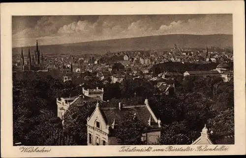 Ak Wiesbaden in Hessen, Totale vom Bierstädter Felsenkeller