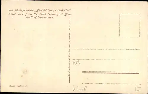Ak Wiesbaden in Hessen, Totale vom Bierstädter Felsenkeller