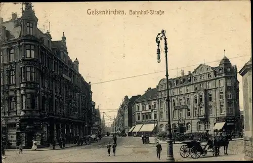 Ak Gelsenkirchen im Ruhrgebiet, Bahnhofstraße