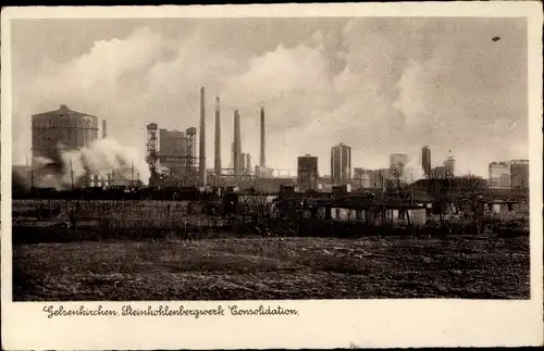 Ak Gelsenkirchen im Ruhrgebiet, Steinkohlenbergwerk Consolidation