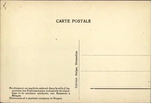 Ak Bruges Brügge Flandern Westflandern, Showroom of a sanitary company
