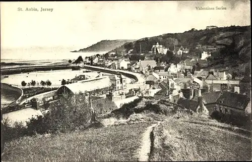 Ak Saint Aubin Kanalinsel Jersey, Panorama