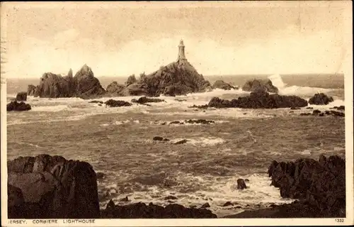 Ak St. Brélade Kanalinsel Jersey, La Corbière Lighthouse