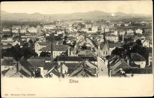 Ak Zittau in der Oberlausitz, Panoramablick auf die Stadt