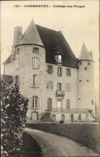 Ak Commentry Allier, Chateau des Forges