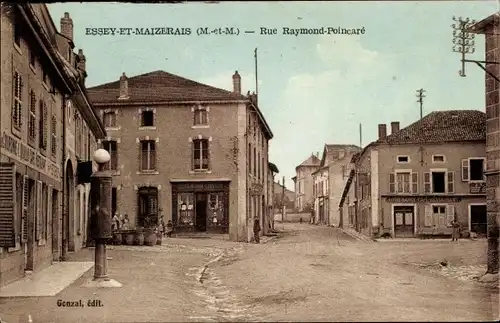 Ak Essey et Maizerais Meurthe et Moselle, Rue Raymond Poincaré
