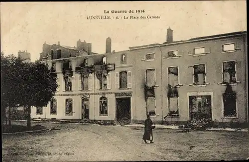 Ak Luneville Meurthe et Moselle, La Place des Carmes