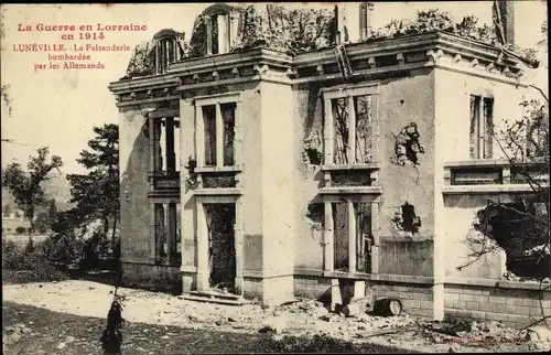 Ak Luneville Meurthe et Moselle, La Faisanderie bombardée par les Allemands