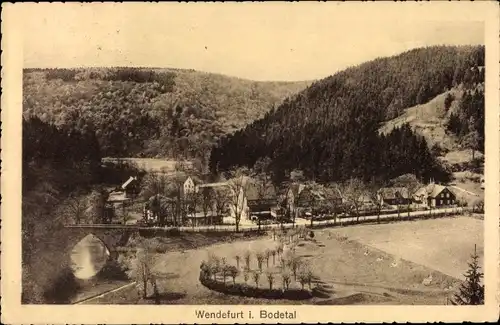 Ak Wendefurth Thale im Harz, Teilansicht