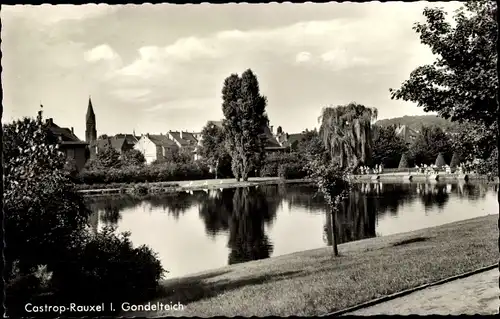 Ak Castrop Rauxel im Ruhrgebiet, Gondelteich