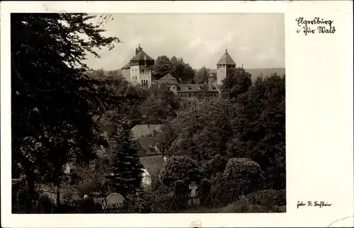 Ak Elgersburg, Blick auf Ort, Burg und Umgebung