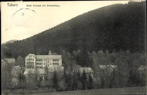 Ak Tabarz im Thüringer Wald, Hotel Kurhaus mit Zimmerberg