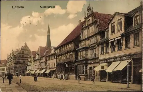 Ak Hameln an der Weser Niedersachsen, Osterstraße, Geschäfte